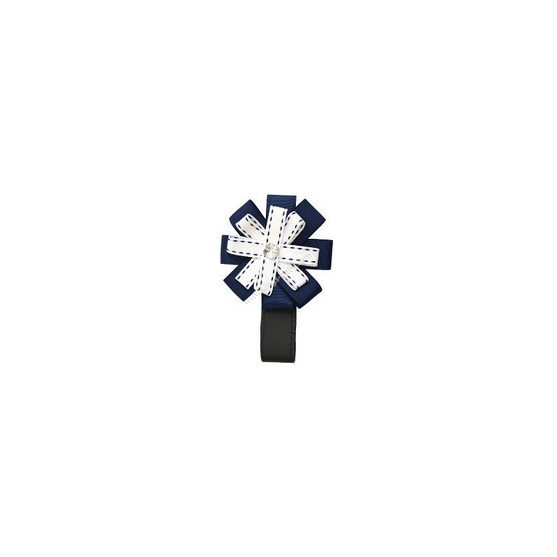 Décoration Poussette Fleur navy white