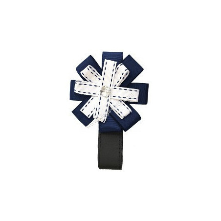 Décoration Poussette Fleur navy white