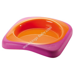 Grande Assiette Beaba Soft rose-orange