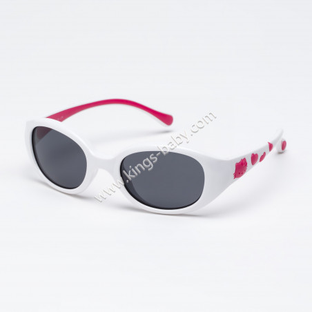Lunettes de soleil Hello Kitty - Circle Shape blanc et fuchsia