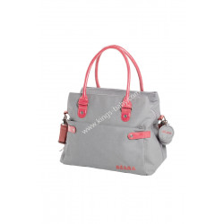 Sac à langer Beaba Stockholm gris et corail