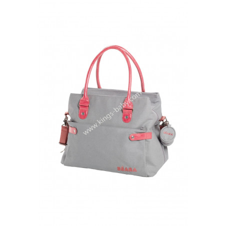 Sac à langer Beaba Stockholm gris et corail