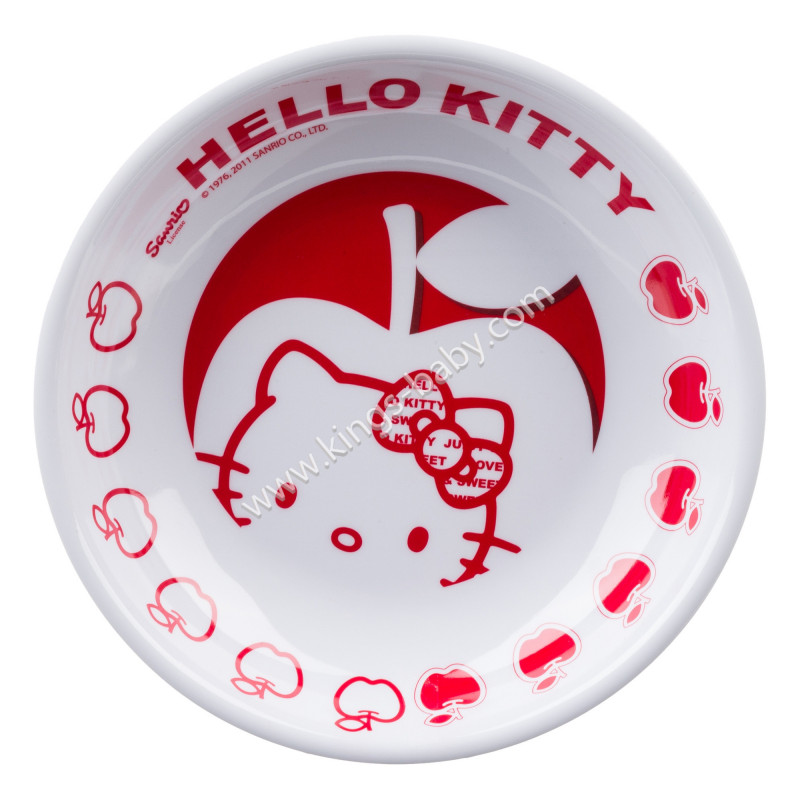 Assiette creuse Hello Kitty blanc et rouge