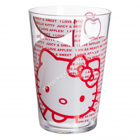Verre en plastique Hello Kitty transparent