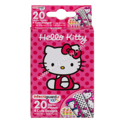 20 pansements Hello Kitty multicolores 4 designs différents