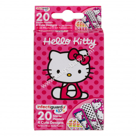20 pansements Hello Kitty multicolores 4 designs différents