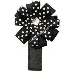 Décoration Poussette Fleur black dots