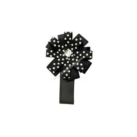 Décoration Poussette Fleur black dots