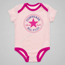Pack de 5 body Converse parme et rose
