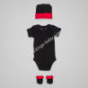 Converse Pack 3 pièces Body + Bonnet + Chaussettes noir et rouge