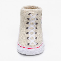 Converse 2 paires de chaussettes rouge et beige