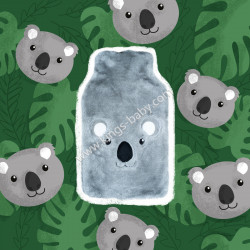 Bouillotte SOXO Koala gris en fourrure peluche