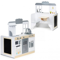 Grande cuisine et restaurant 2 en 1 en bois