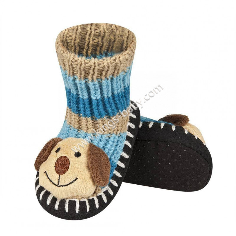 Chaussons bébé SOXO tricot chien